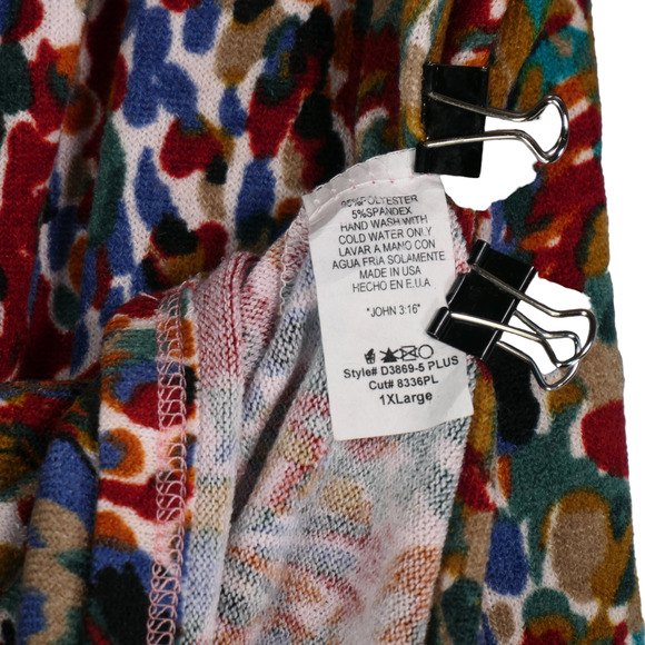 NWT Beeson River Tunic Sweater Women 1X Multicolor Baby Doll Top Boho Cozy Chic - Picture 7 of 8